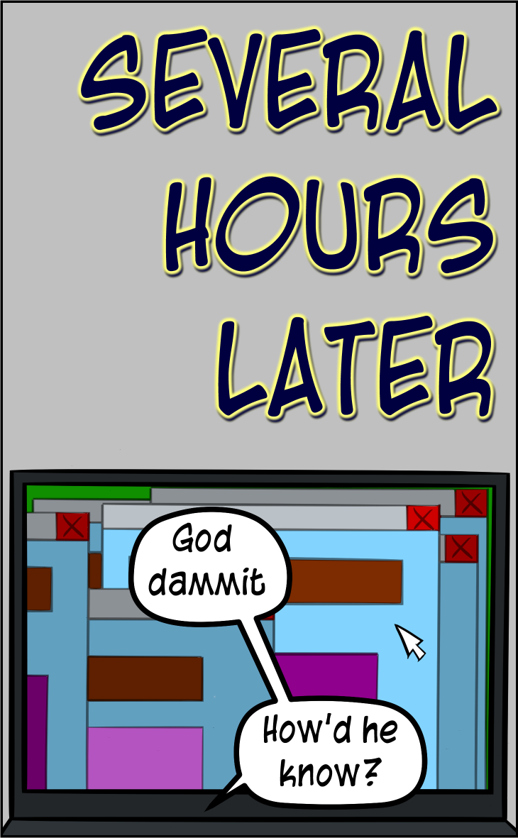Spending hours procrastinating on the internet