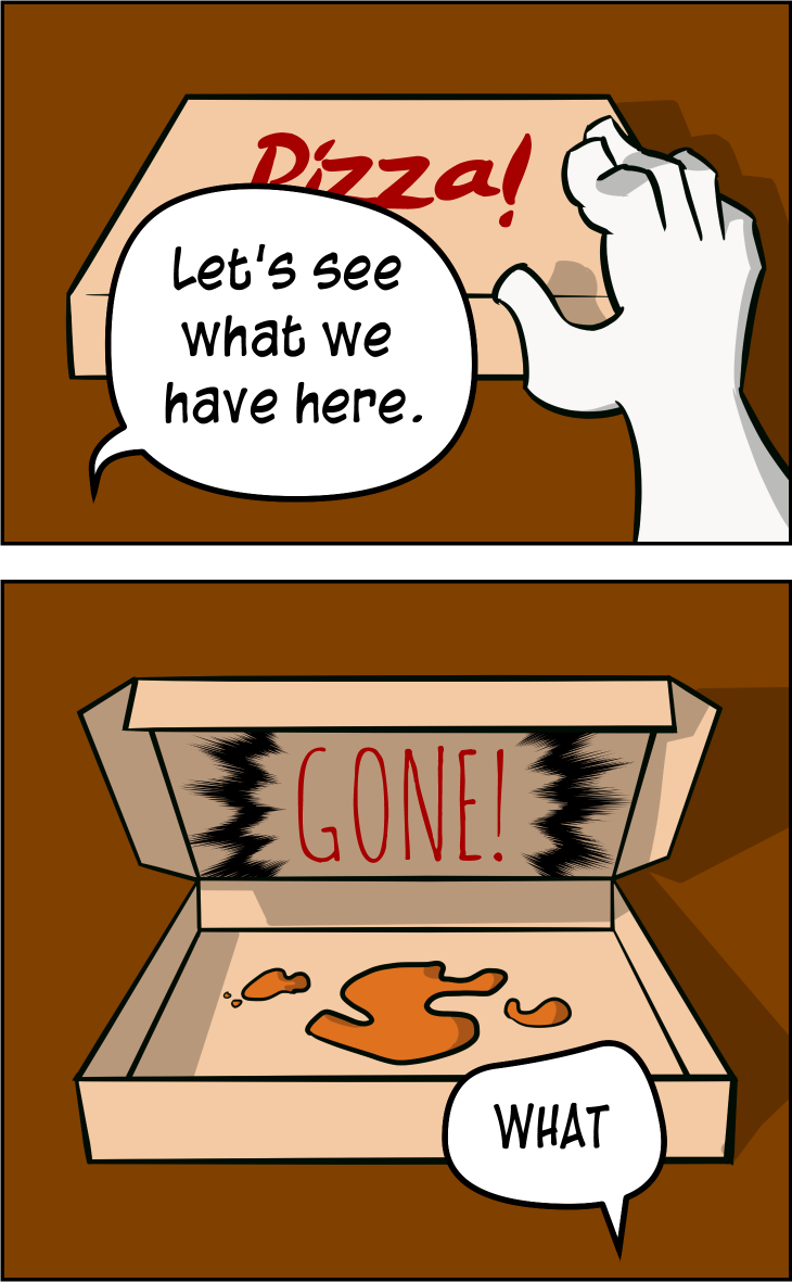Last slice of pizza missing