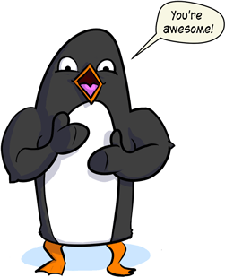 Survey penguin thank you image