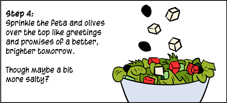 Forgiveness Salad Feta and Olive